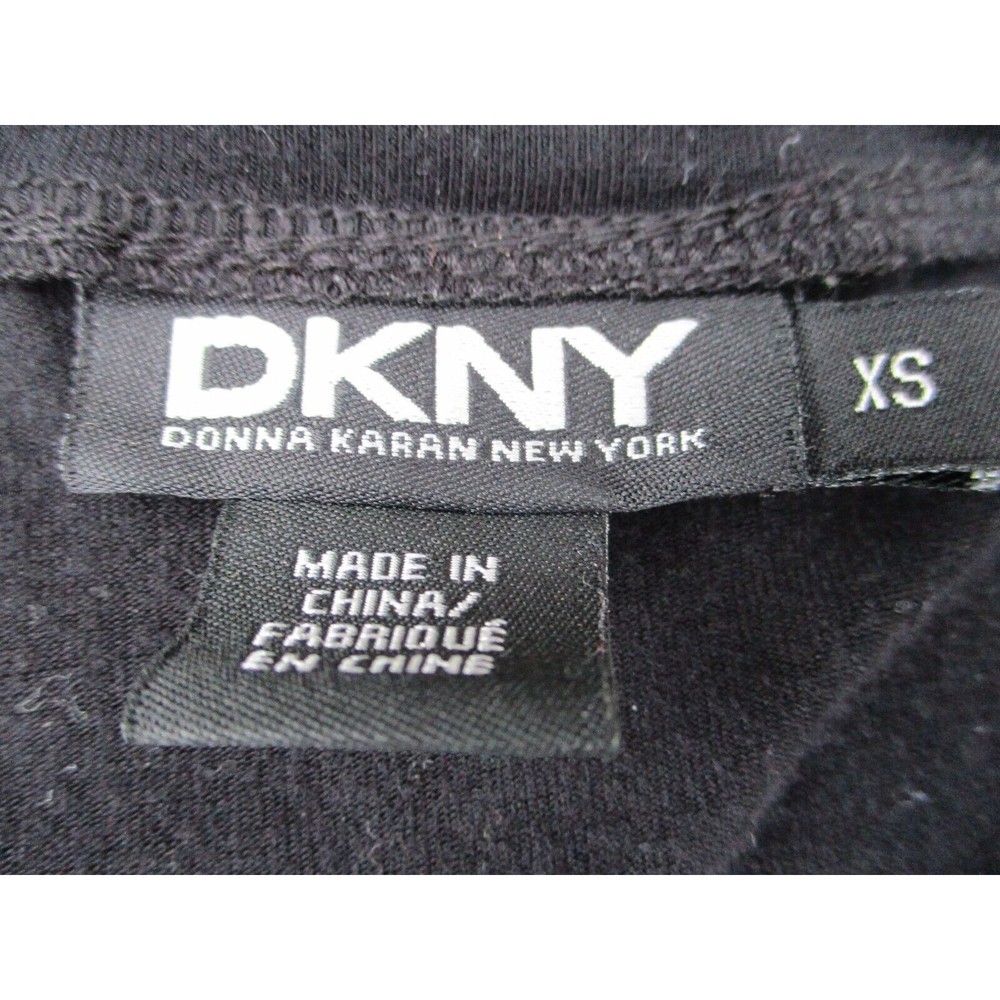 DKNY Sleeveless Tank Top Women's Size XS Silky Black Bodycon Y2K Business - Picture 3 of 14